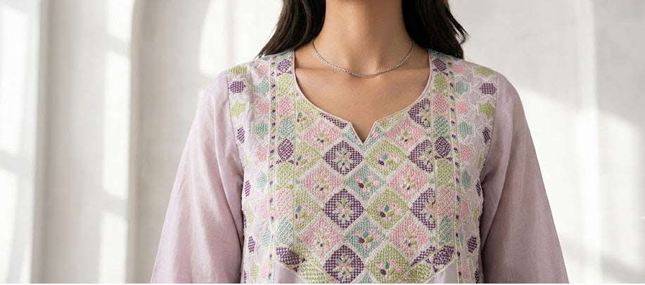 Ready To Wear Dress Raw silk Fabric With Heavy Embroidery