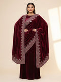 Winter Velvet Edit with Four-Side Embroidered Shawl Dupatta Winter Suits in 5  Colors