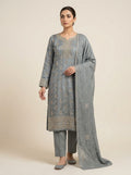 Winter Silk Embroidered Suit with Heavy Threadwork