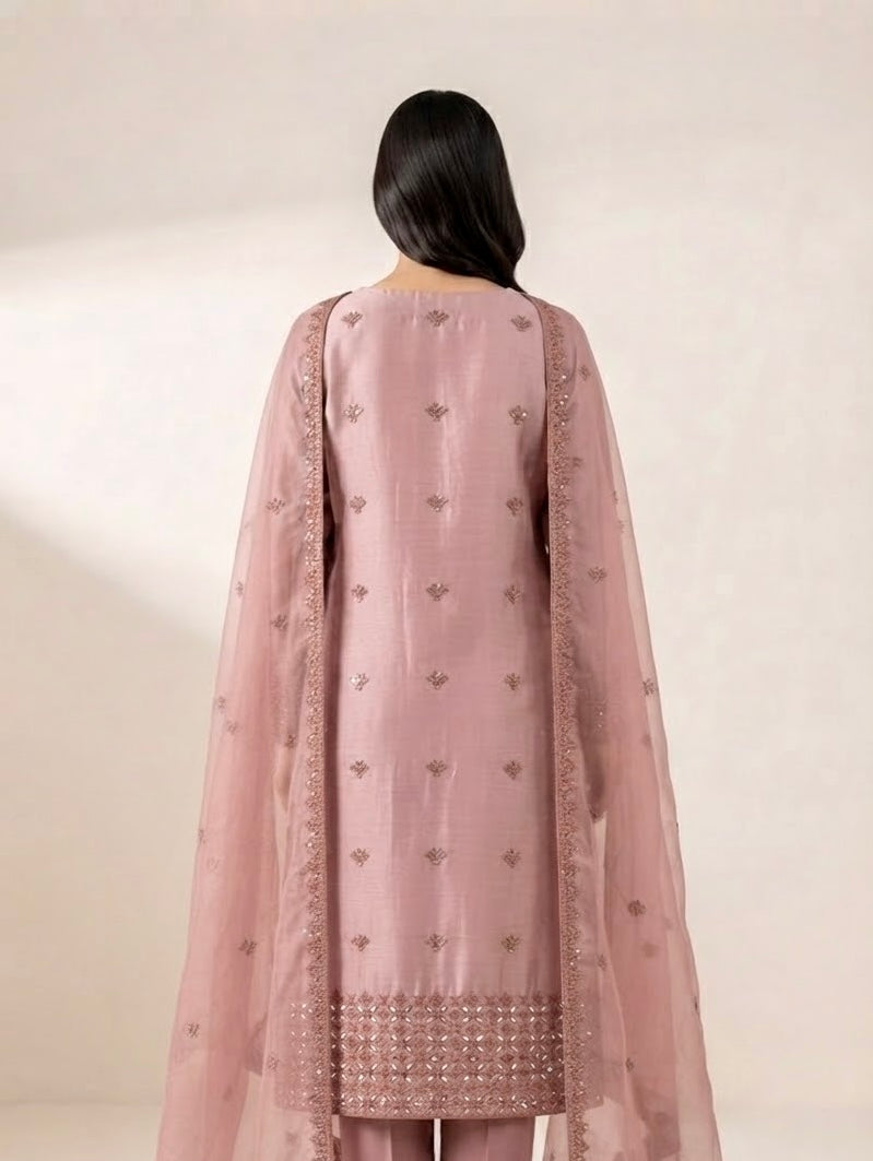 Festive Maria Soft Chiffon Same Threads with Seq Unstitched Suit | 4-Piece | 7 Colors