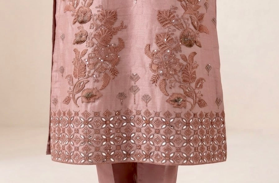 Festive Maria Soft Chiffon Same Threads with Seq Unstitched Suit | 4-Piece | 7 Colors