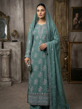 Haniya Soft Chiffon 4-Piece Embroidered Unstitched Suit | 8 Colors