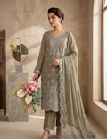 Embroidered Chiffon 4-Piece Unstitched Suit | Same Thread Work | 7 Colors